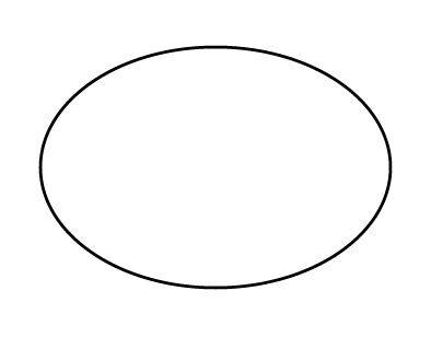 楕円を描く